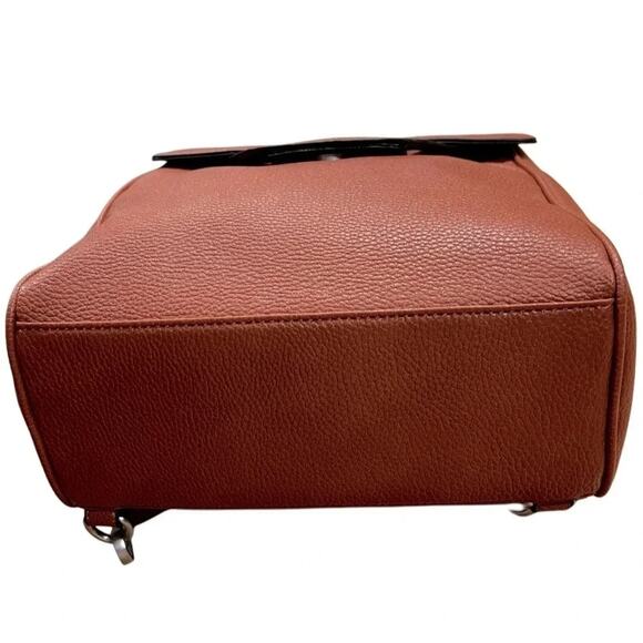 French Connection Women's Tilly Pebbled Backpack, Leather Brown NEW - Picture 8 of 9